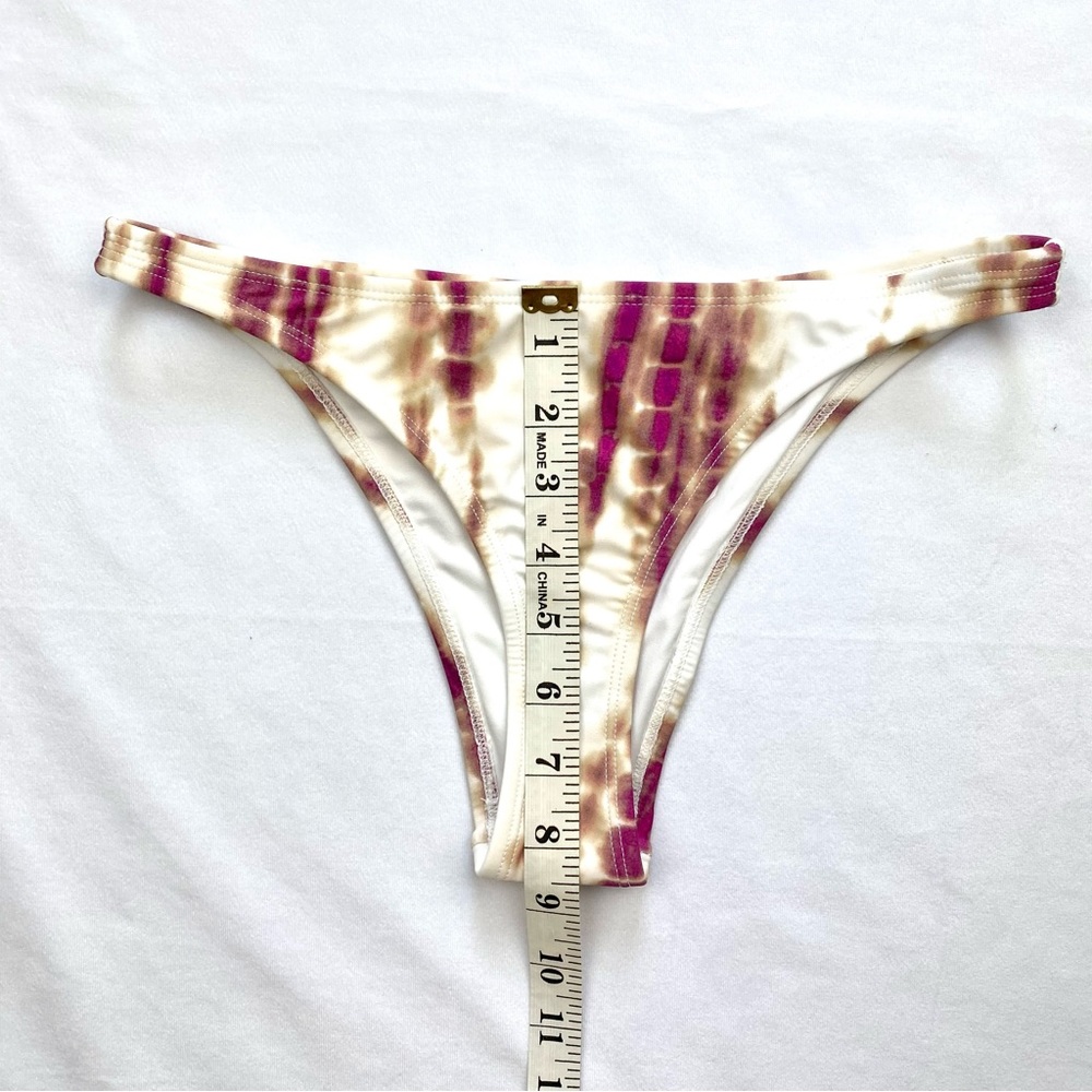 FOREVER 21 Cheeky Bikini Bottoms Cream/Fuchsia/Tan Tie Dye Sizes S,M (NWT) - Picture 11 of 13